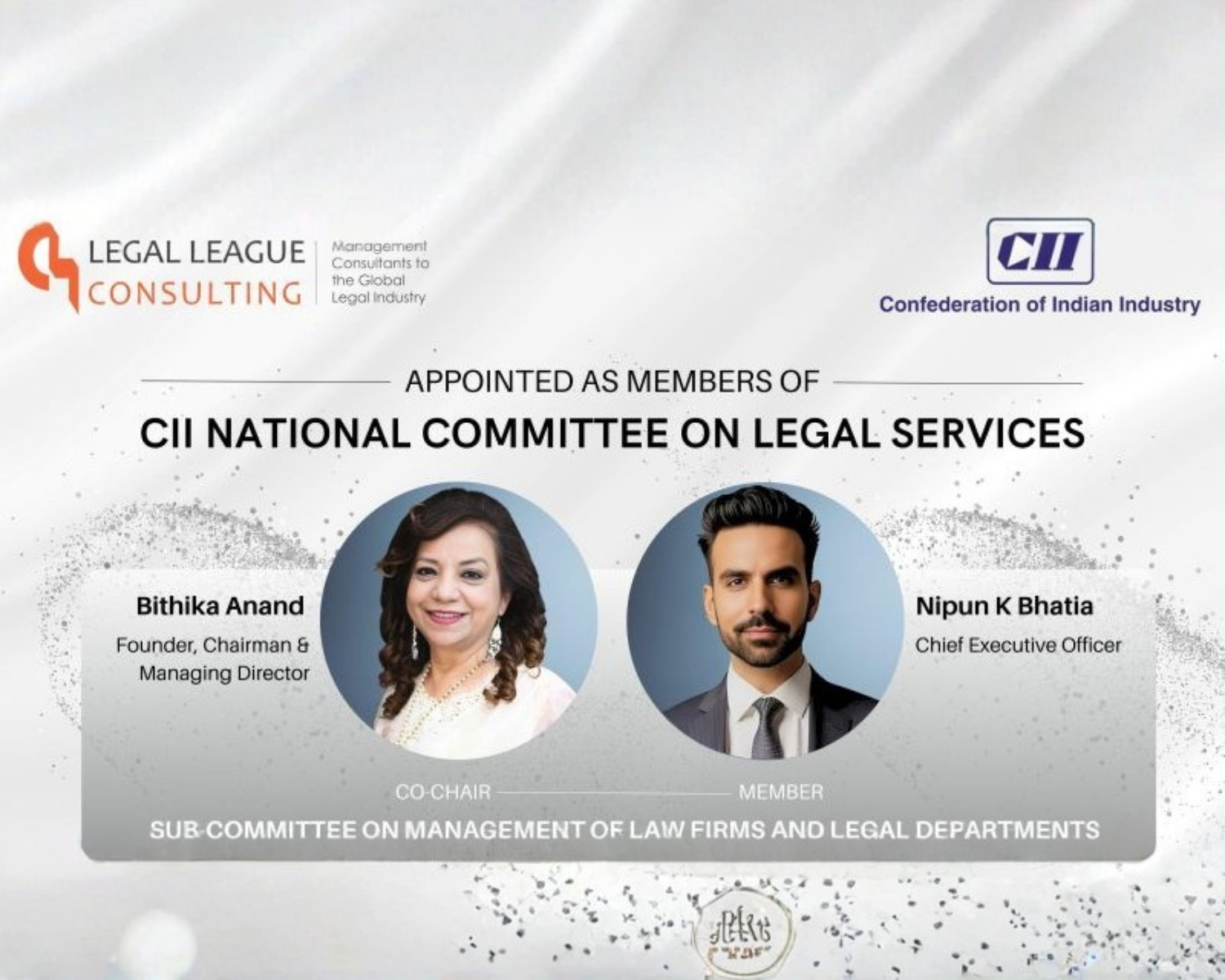 New members to CII’s National Committee on Legal Services for the year 2025-26